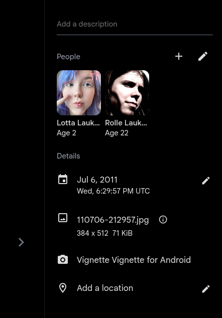 "Lotta Age 2", "Rolle age 22"