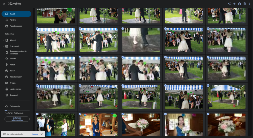 Google photos deletion tool