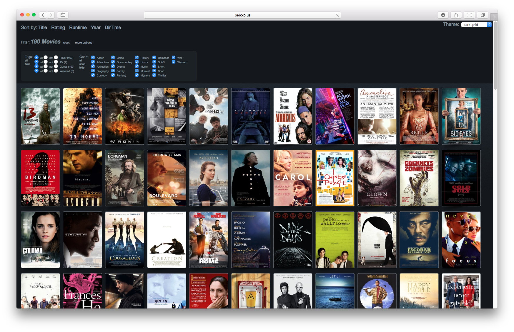Screenshot Screenshot of dark-grid (SimpleMovieCatalog)